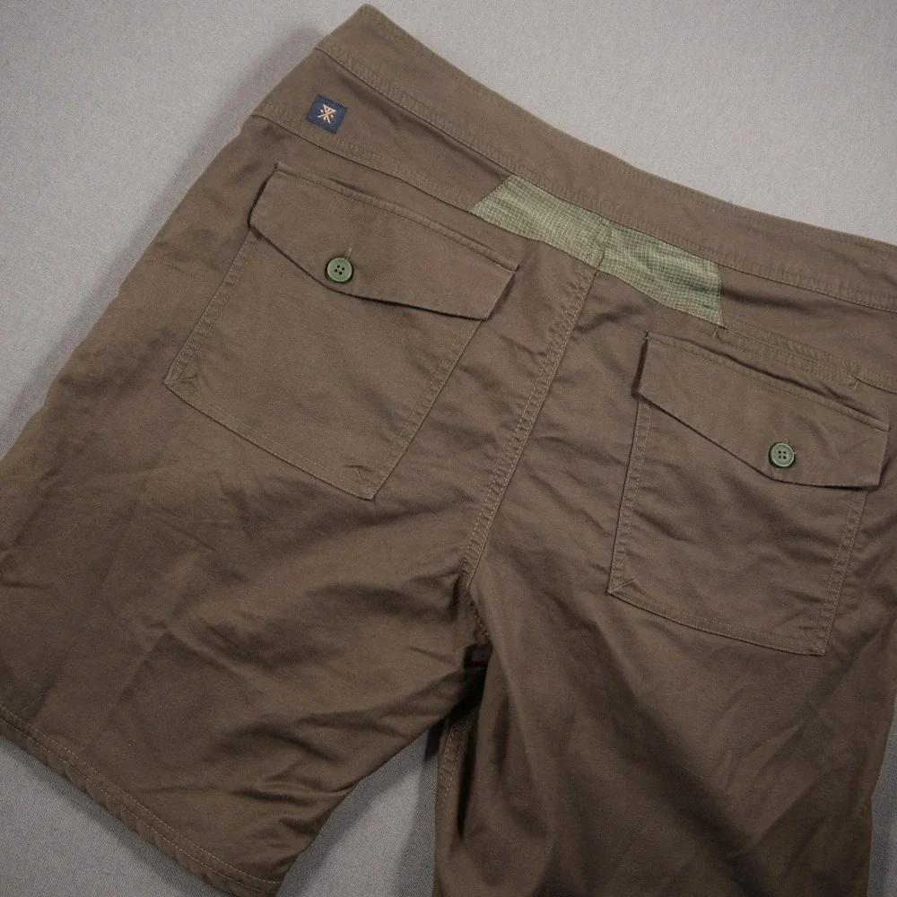 Roark Revival RS260 Board Shorts Men Shorts 32 Travel Hiking Brown Cargo